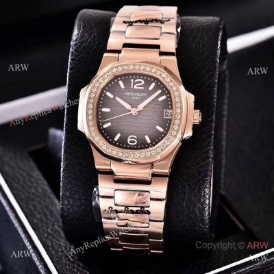 Copy Patek Philippe Nautilus Diamond Bezel 35mm watch Swiss Quality